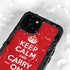 Keep Calm and Carry On iPhone 15 Plus Waterproof Case