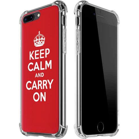 Keep Calm and Carry On iPhone 7/8 Plus Clear Case