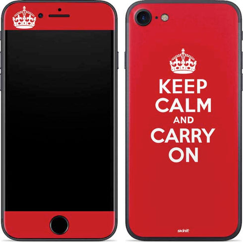 Keep Calm and Carry On iPhone 7 Skin