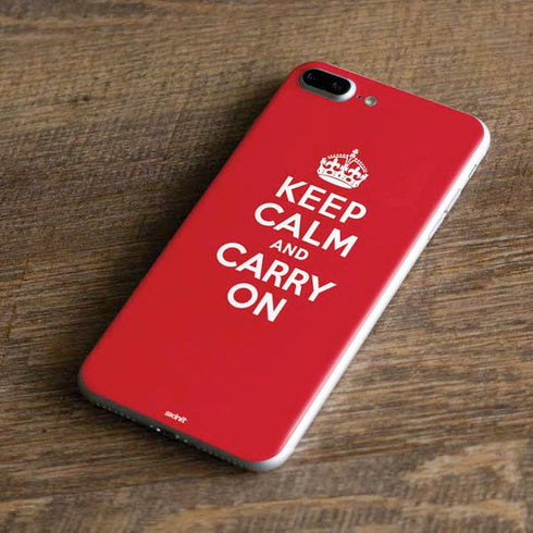 Keep Calm and Carry On iPhone 8 Plus Skin
