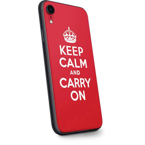 Keep Calm and Carry On iPhone XR Skin