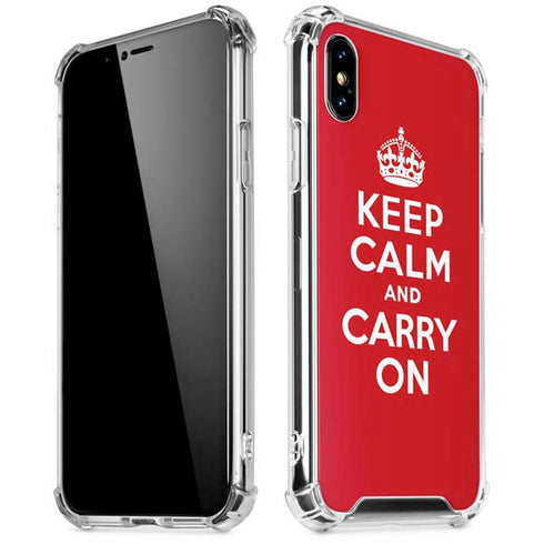 Keep Calm and Carry On iPhone XS Max Clear Case