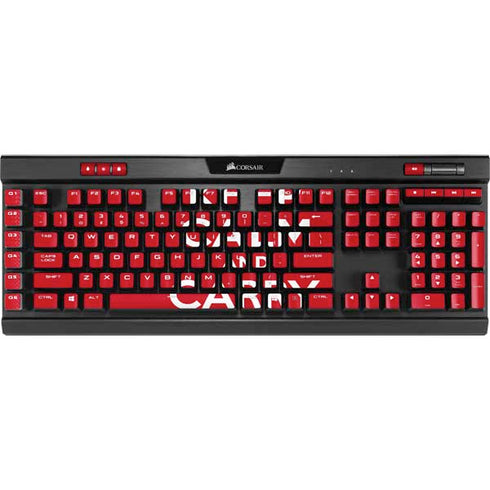Keep Calm and Carry On K95 RGB PLATINUM Mechanical Gaming Keyboard Skin