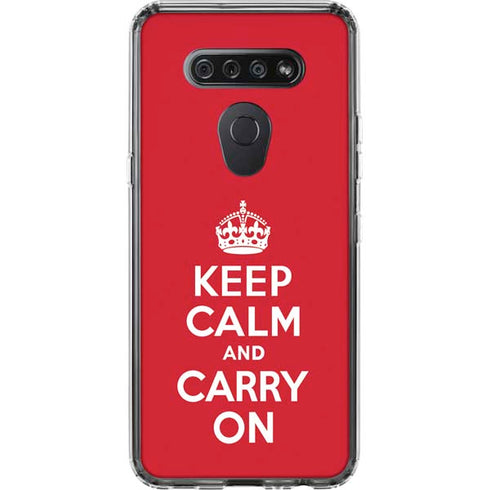 Keep Calm and Carry On LG K51/Q51 Clear Case