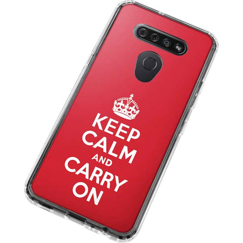 Keep Calm and Carry On LG K51/Q51 Clear Case