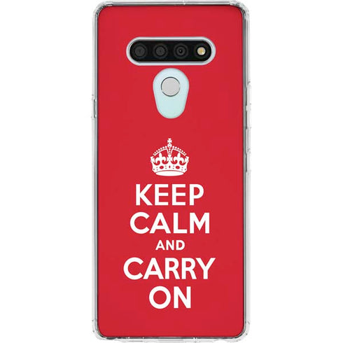 Keep Calm and Carry On LG Stylo 6 Clear Case