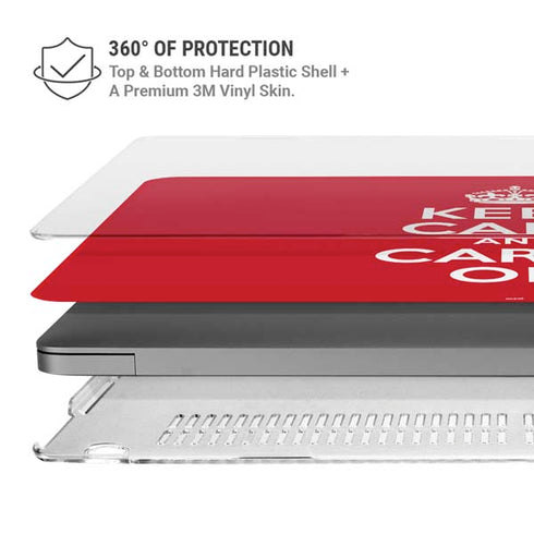 Keep Calm and Carry On MacBook Pro 16in (2021-25) Case plus Skin