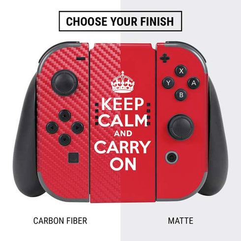 Keep Calm and Carry On Nintendo Switch Bundle Skin