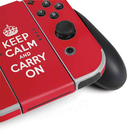 Keep Calm and Carry On Nintendo Switch OLED (2021) Skin