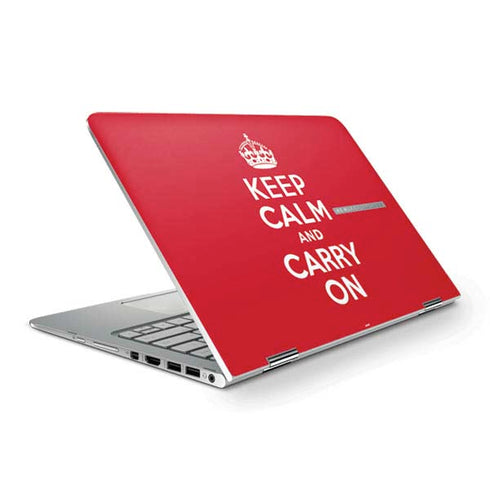 Keep Calm and Carry On HP Spectre Skin