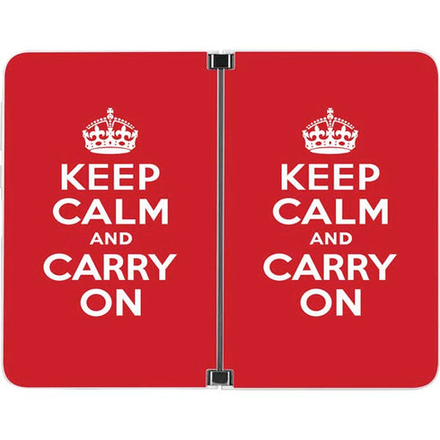 Keep Calm and Carry On Surface Duo Skin