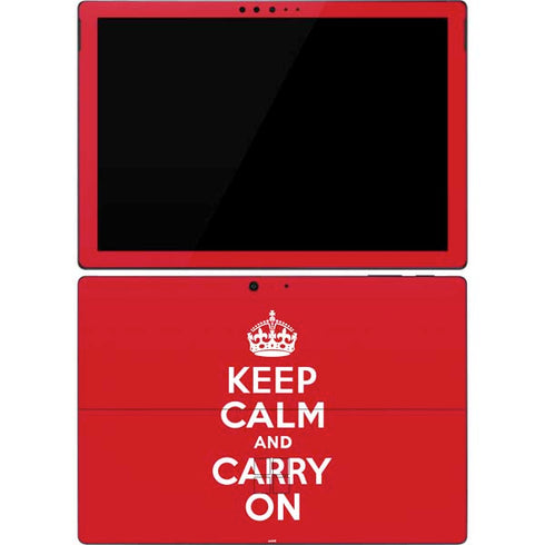 Keep Calm and Carry On Surface Pro 7 Skin