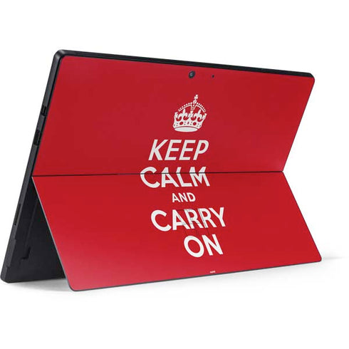 Keep Calm and Carry On Surface Pro 7 Skin