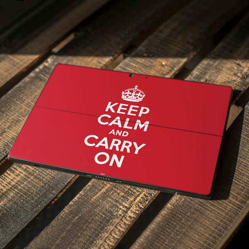 Keep Calm and Carry On Surface Pro 7 Skin