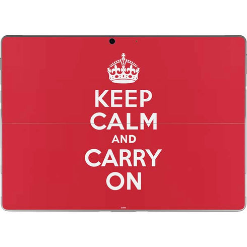 Keep Calm and Carry On Surface Pro 8 Skin