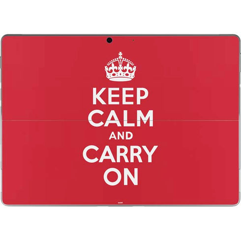 Keep Calm and Carry On Surface Pro 9 Skin