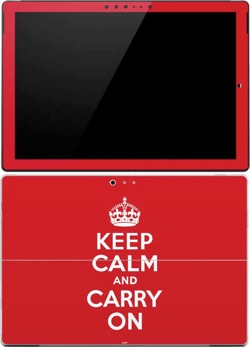 Keep Calm and Carry On Surface Pro (2017) Skin
