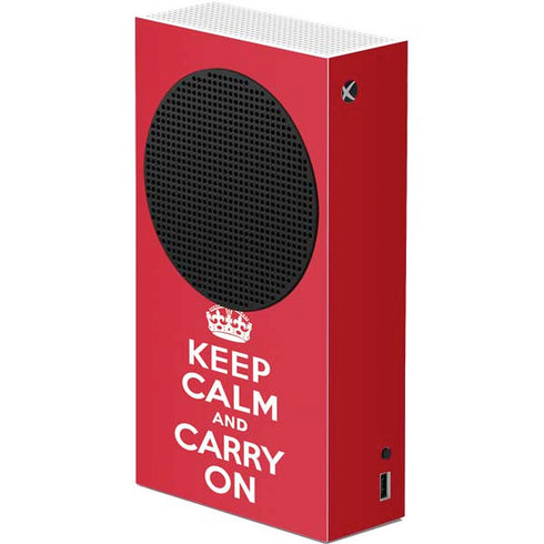 Keep Calm and Carry On Xbox Series S Console Skin