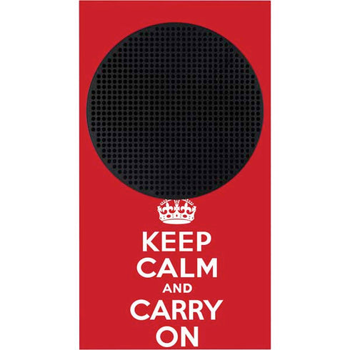 Keep Calm and Carry On Xbox Series S Console Skin