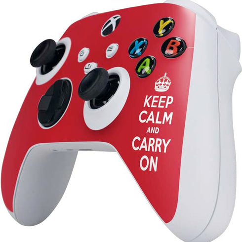 Keep Calm and Carry On Xbox Series S Controller Skin