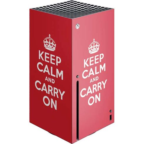 Keep Calm and Carry On Xbox Series X Console Skin