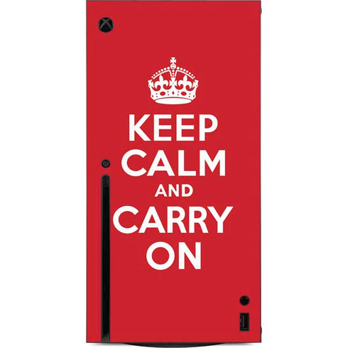 Keep Calm and Carry On Xbox Series X Console Skin