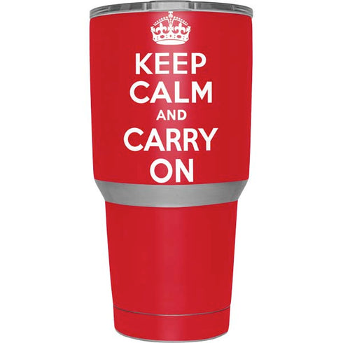 Keep Calm and Carry On Yeti 30oz Rambler Tumbler Skin