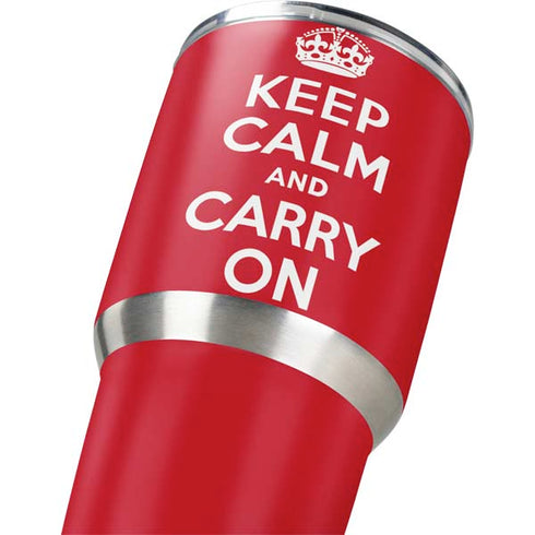 Keep Calm and Carry On Yeti 30oz Rambler Tumbler Skin