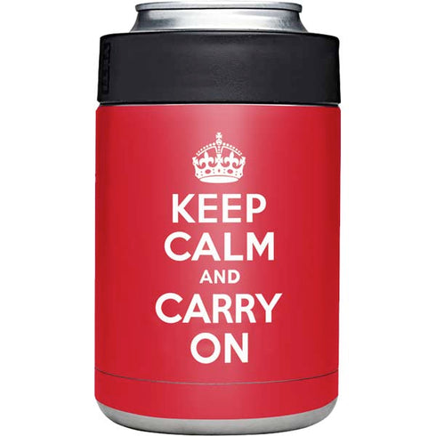 Keep Calm and Carry On Yeti Colster Can Insulator Skin