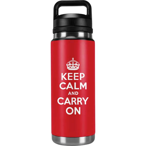 Keep Calm and Carry On YETI Rambler 26oz Bottle Skin