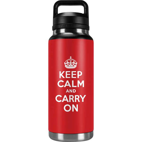 Keep Calm and Carry On YETI Rambler 36oz Bottle Skin