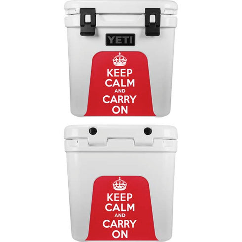 Keep Calm and Carry On YETI Roadie 24 Hard Cooler Skin