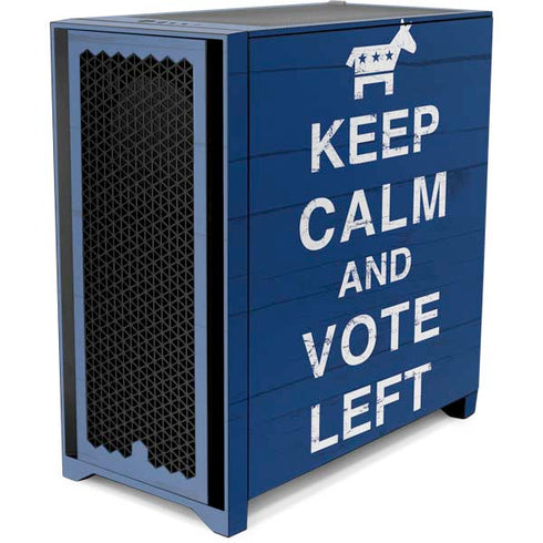 Keep Calm And Vote Left Corsair 4000D Tempered Glass Mid-Tower ATX Case Skin