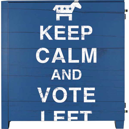 Keep Calm And Vote Left Corsair 4000D Tempered Glass Mid-Tower ATX Case Skin
