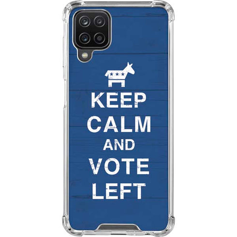 Keep Calm And Vote Left Galaxy A12 Clear Case