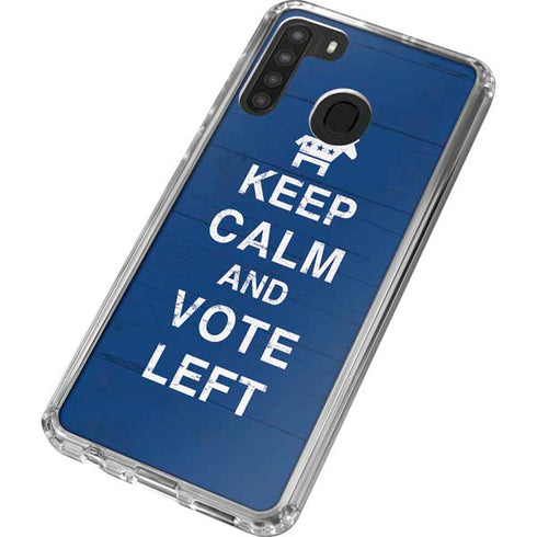 Keep Calm And Vote Left Galaxy A21 Clear Case
