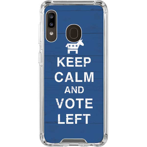 Keep Calm And Vote Left Galaxy A30 Clear Case