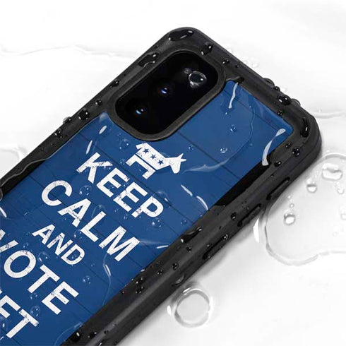 Keep Calm And Vote Left Galaxy S20 Waterproof Case