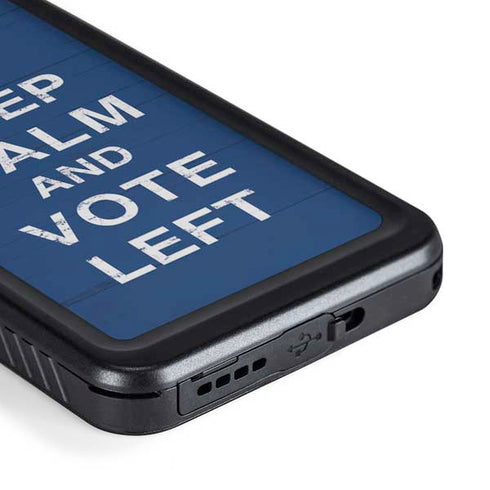 Keep Calm And Vote Left Galaxy S23 Plus Waterproof Case