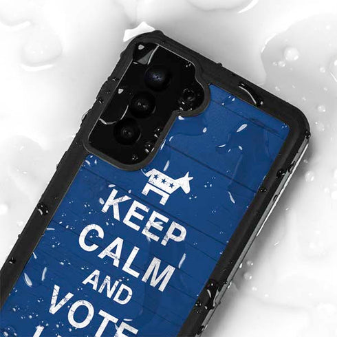 Keep Calm And Vote Left Galaxy S23 Plus Waterproof Case