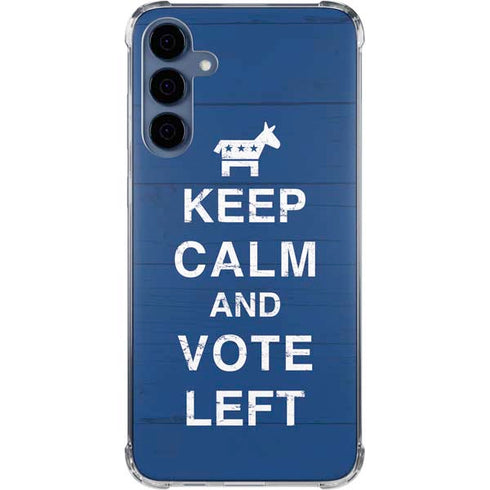 Keep Calm And Vote Left Galaxy S24 Clear Case