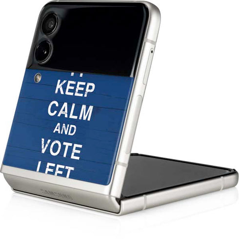 Keep Calm And Vote Left Galaxy Z Flip3 5G Skin