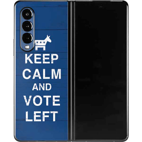 Keep Calm And Vote Left Galaxy Z Fold3 5G Skin