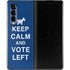 Keep Calm And Vote Left Galaxy Z Fold3 5G Skin