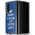 Keep Calm And Vote Left Galaxy Z Fold4 5G Clear Case