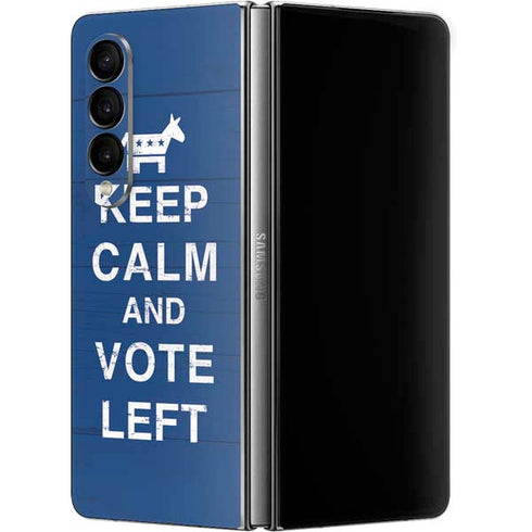 Keep Calm And Vote Left Galaxy Z Fold4 5G Skin