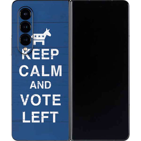 Keep Calm And Vote Left Galaxy Z Fold4 5G Skin