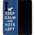 Keep Calm And Vote Left Galaxy Z Fold4 5G Skin