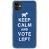Keep Calm And Vote Left iPhone 11 Clear Case