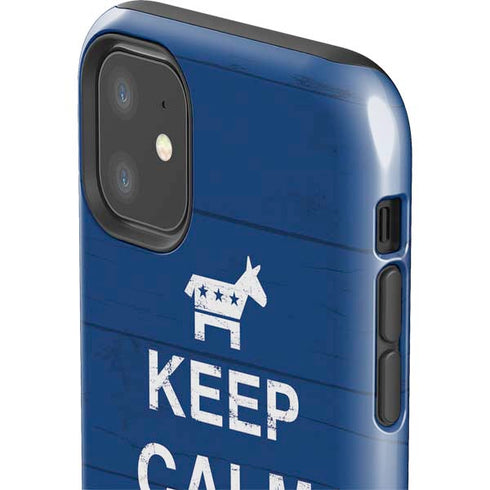 Keep Calm And Vote Left iPhone 11 Impact Case